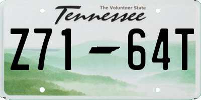 TN license plate Z7164T