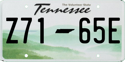 TN license plate Z7165E