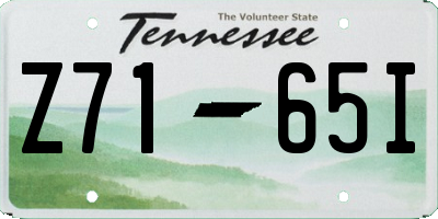 TN license plate Z7165I