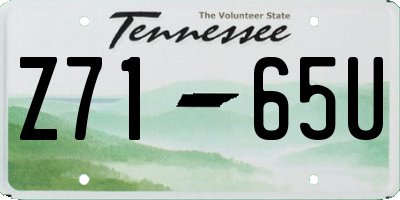 TN license plate Z7165U