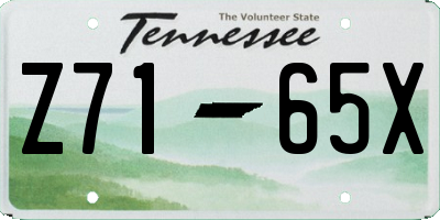 TN license plate Z7165X