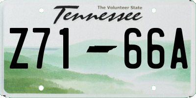 TN license plate Z7166A