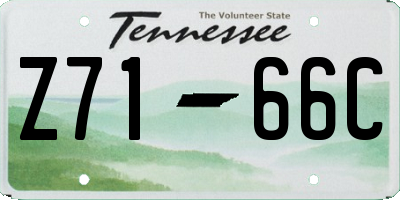 TN license plate Z7166C