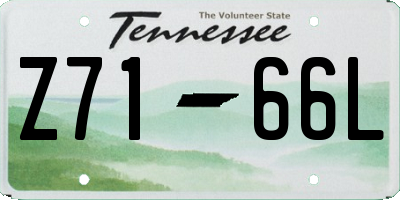 TN license plate Z7166L