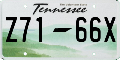 TN license plate Z7166X
