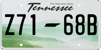 TN license plate Z7168B