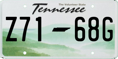TN license plate Z7168G