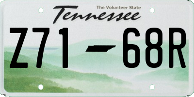 TN license plate Z7168R