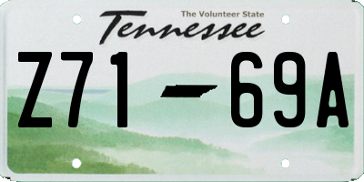 TN license plate Z7169A