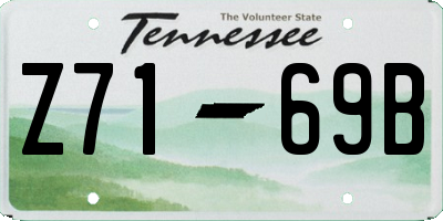 TN license plate Z7169B