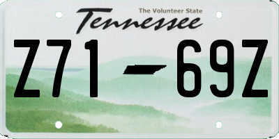 TN license plate Z7169Z