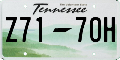 TN license plate Z7170H