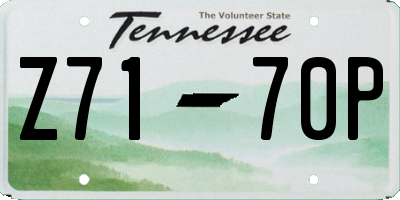 TN license plate Z7170P