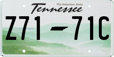 TN license plate Z7171C