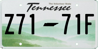 TN license plate Z7171F