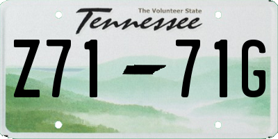 TN license plate Z7171G