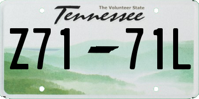 TN license plate Z7171L
