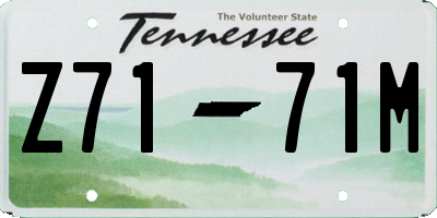 TN license plate Z7171M
