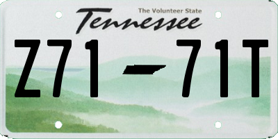 TN license plate Z7171T