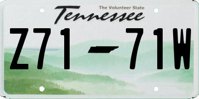 TN license plate Z7171W
