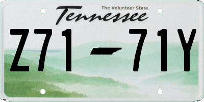 TN license plate Z7171Y