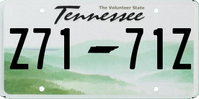 TN license plate Z7171Z
