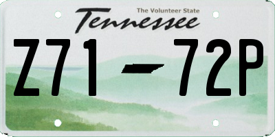 TN license plate Z7172P