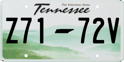 TN license plate Z7172V