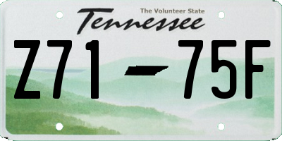 TN license plate Z7175F