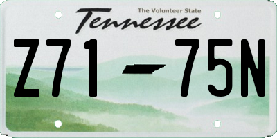 TN license plate Z7175N