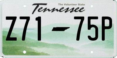 TN license plate Z7175P