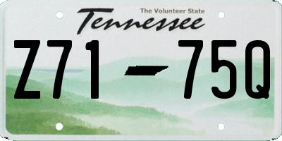 TN license plate Z7175Q