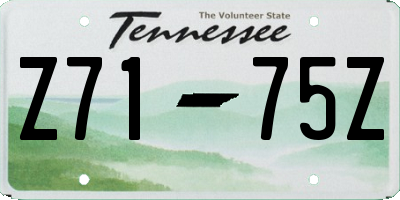 TN license plate Z7175Z