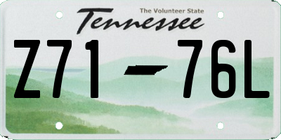TN license plate Z7176L