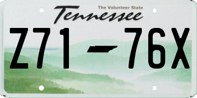 TN license plate Z7176X