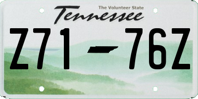 TN license plate Z7176Z