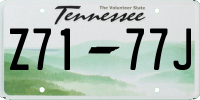 TN license plate Z7177J