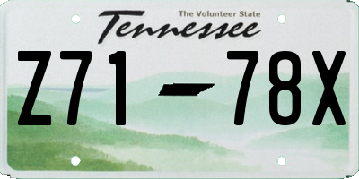TN license plate Z7178X