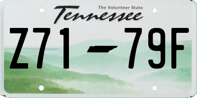 TN license plate Z7179F