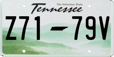 TN license plate Z7179V