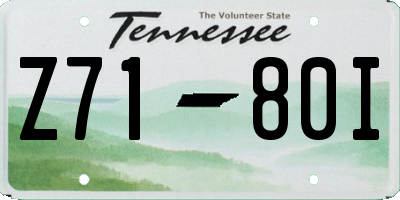 TN license plate Z7180I