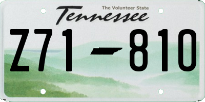 TN license plate Z7181O
