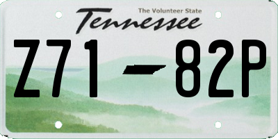 TN license plate Z7182P