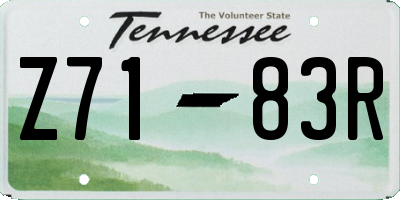 TN license plate Z7183R