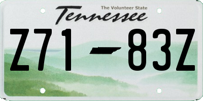 TN license plate Z7183Z