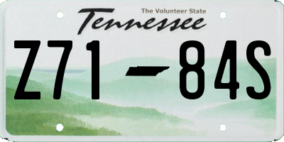 TN license plate Z7184S