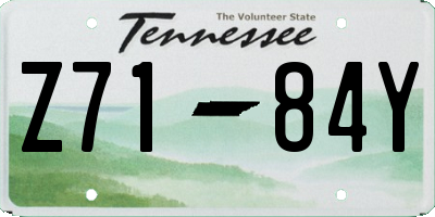 TN license plate Z7184Y