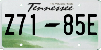 TN license plate Z7185E