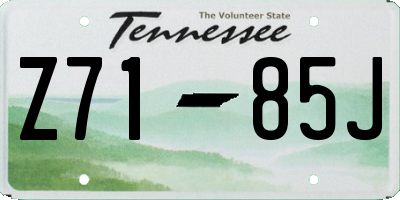 TN license plate Z7185J