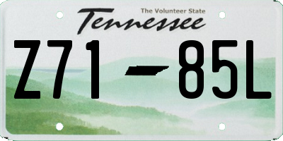 TN license plate Z7185L